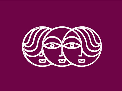 Three Sisters branding faces illustration ladies symmetry woman owned women