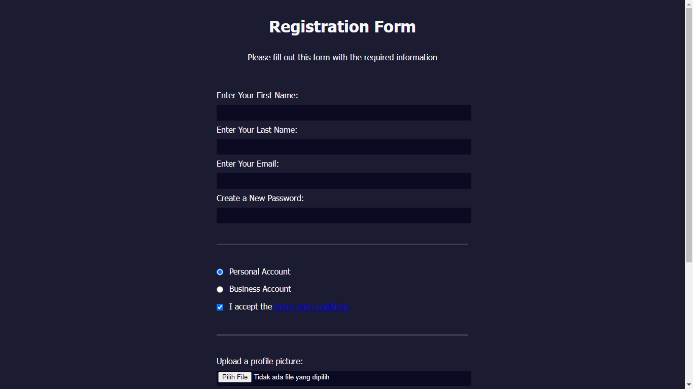 Registration Form Project by Chandra Abianto on Dribbble