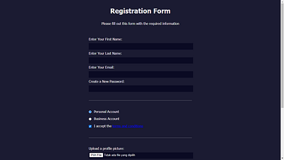 Registration Form Project css form html privacy registration ui user