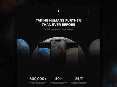 Space Theme Landing Page | UI Design design designin designinspiration respon responsivewebdesign ui uidesign ux uxdesign webdesign