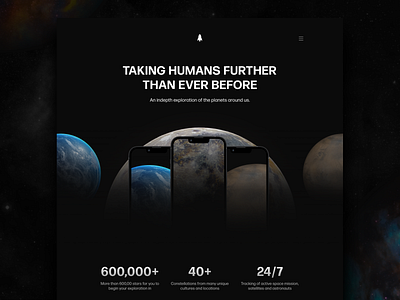 Space Theme Landing Page | UI Design design designin designinspiration respon responsivewebdesign ui uidesign ux uxdesign webdesign