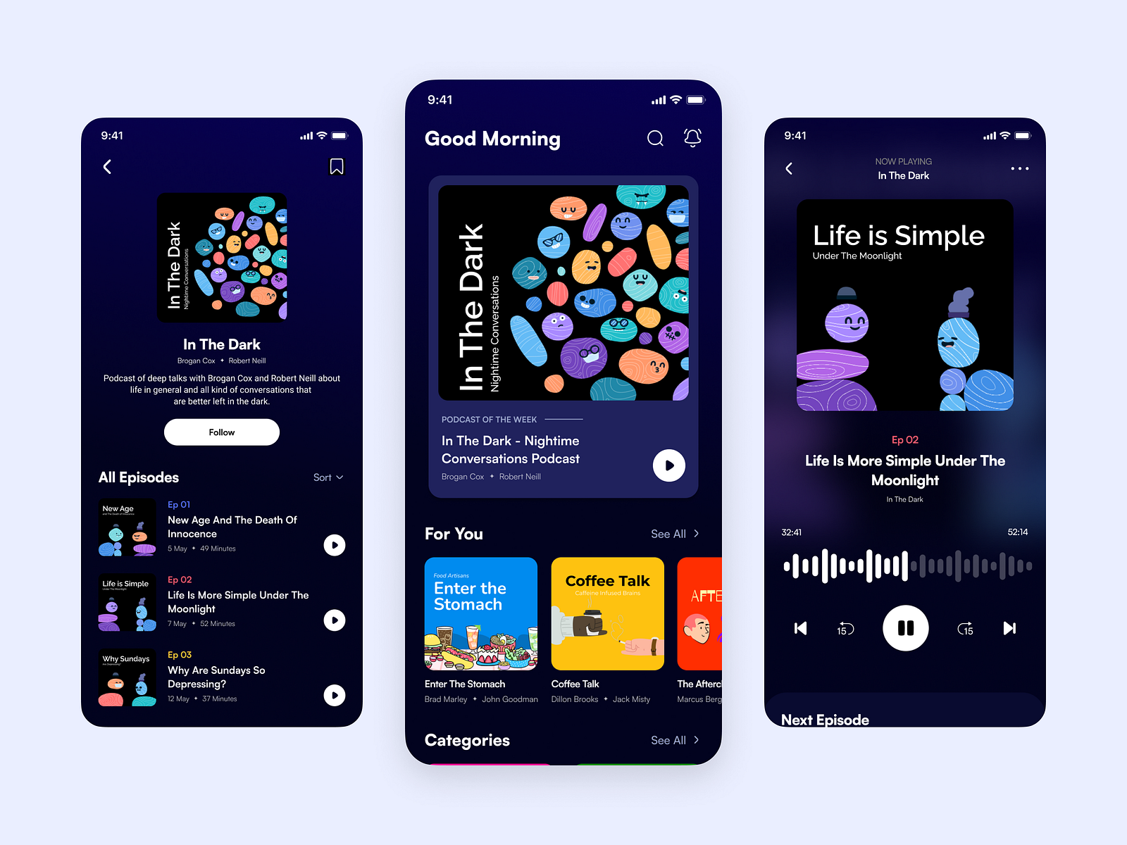 Podcast Mobile App Design By Nizam Syarif For VanguardCX On Dribbble