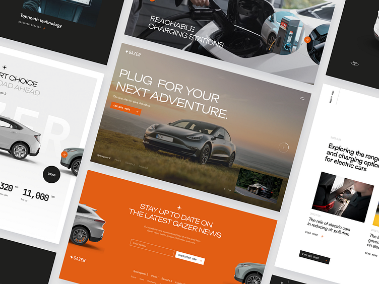 Electric Vehicle Landing Page by Aryo Pamungkas for SLAB Design Studio ...