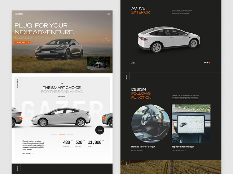 Electric Vehicle Landing Page by Aryo Pamungkas for SLAB Design Studio ...