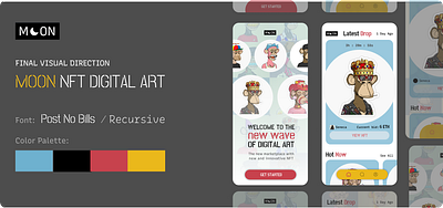 MOON iOS APP | NFT Marketplace app branding design graphic design ui