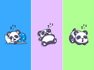 Panda Sleeping🐼😴 activity animals baby bamboo bed blanket china cute dreams icon illustration logo panda pet pillow poses sleep style zoo