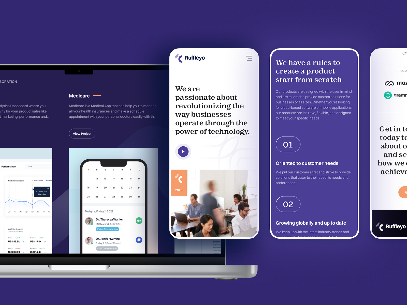 Ruffleyo - About Us Responsive - SaaS Website by Mustofa Amar on Dribbble