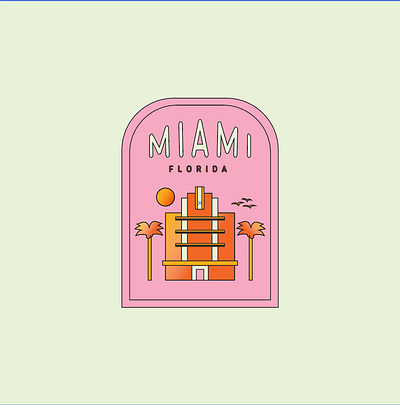 Miami Travel Designs art graphic design miami miami florida minimalist design stickers travel travel posters