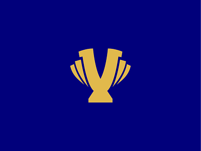 V Trophy Logo bold brand champions design gold identity league logo logos majesty mark sport trophy win