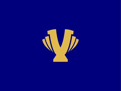 V Trophy Logo bold brand champions design gold identity league logo logos majesty mark sport trophy win