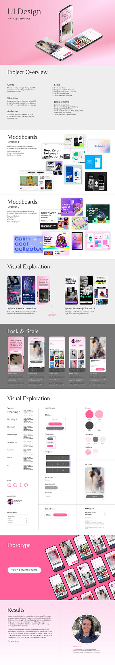 UI Case Study | NFT Marketplace App app branding case study design design system graphic design mobile layout moodboards nft style guide typography ui ui library