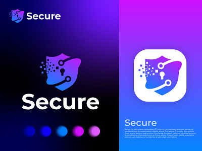 Secure - Data Privacy and Security Advisors logo design abstract brand identity branding data data privacy data research digital graphic design logo logo design modern logo privacy protection saas safety secure security security advisors software technology