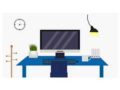 Office workstation furniture interior concept. animation branding design flat graphic design homepage design illustration interior logo office desk. ui ux web design webdesign