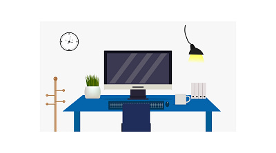 Office workstation furniture interior concept. animation branding design flat graphic design homepage design illustration interior logo office desk. ui ux web design webdesign