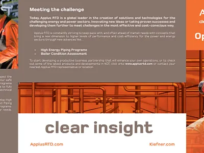 Applus/Kiefner Square Trifold branding brochure graphic design print