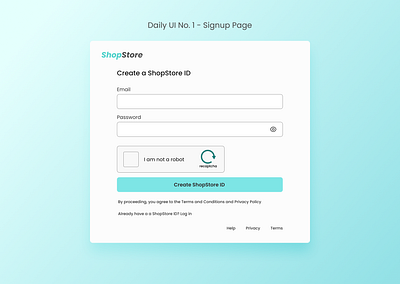 Daily UI No. 1 - Sign Up Page - 2023 graphic design product design ui uxui