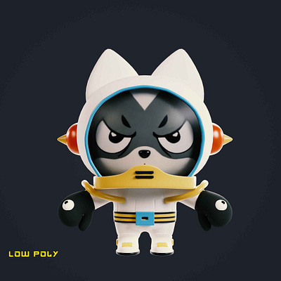 Astro Angry Cat astro astro cat cat low poly low poly character