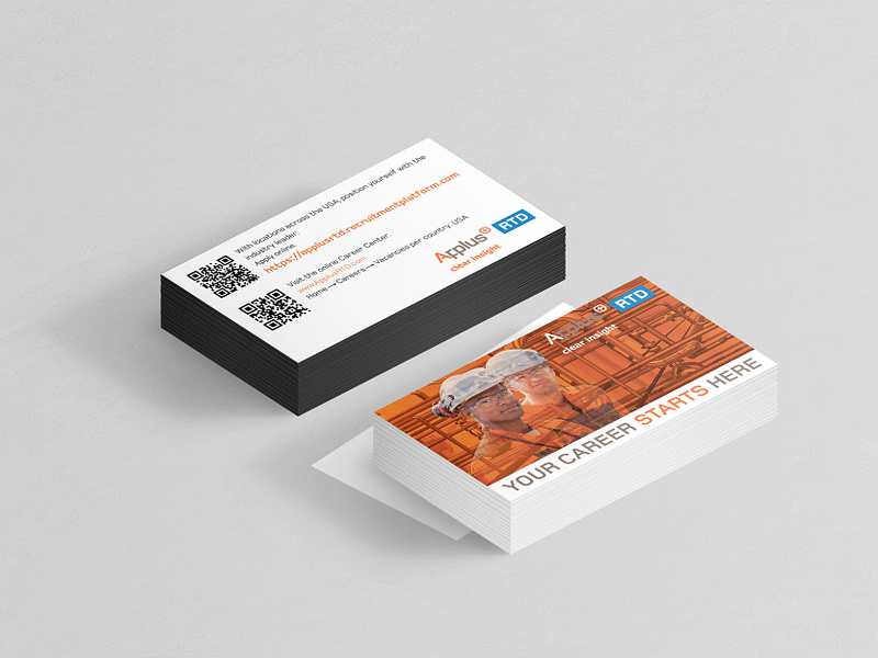 Business Cards - Applus Recruiting branding businesscards design graphic design print