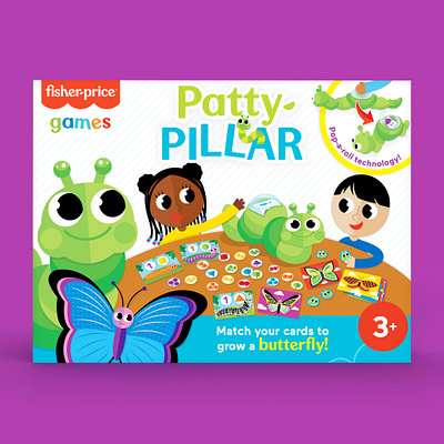 Patty-Pillar butterflies butterfly caterpillar childrens game fisher price game game design illustration kids game mattel patty pillar