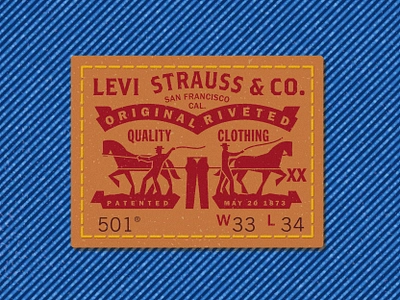 Levi’s 501 Blue Jeans blue jeans brand chris rooney clothing denim fabric fashion horses illustration jeans label levi strauss levis logo pants san francisco size