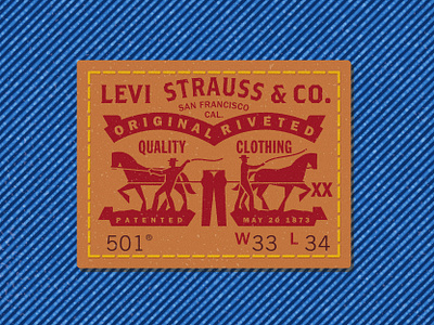 Levi’s 501 Blue Jeans blue jeans brand chris rooney clothing denim fabric fashion horses illustration jeans label levi strauss levis logo pants san francisco size