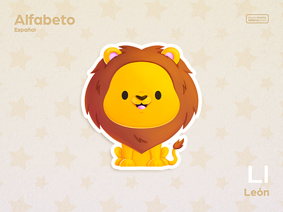 Lion abc alphabet baby cartoon character children cute graphic design illustration kids l learn leon lion mane mexico