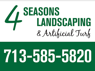 Yard Sign - 4 Seasons Landscaping & Artificial Turf branding graphic design print sign