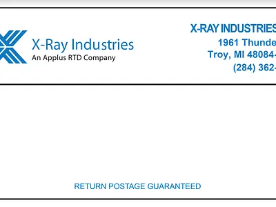 Mailing Label - X-Ray Industries design graphic design print