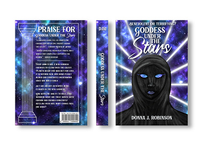 Goddess Under the Stars Book Cover book cover brush charcoal cover digital illustration illustration photoshop procreate space stars