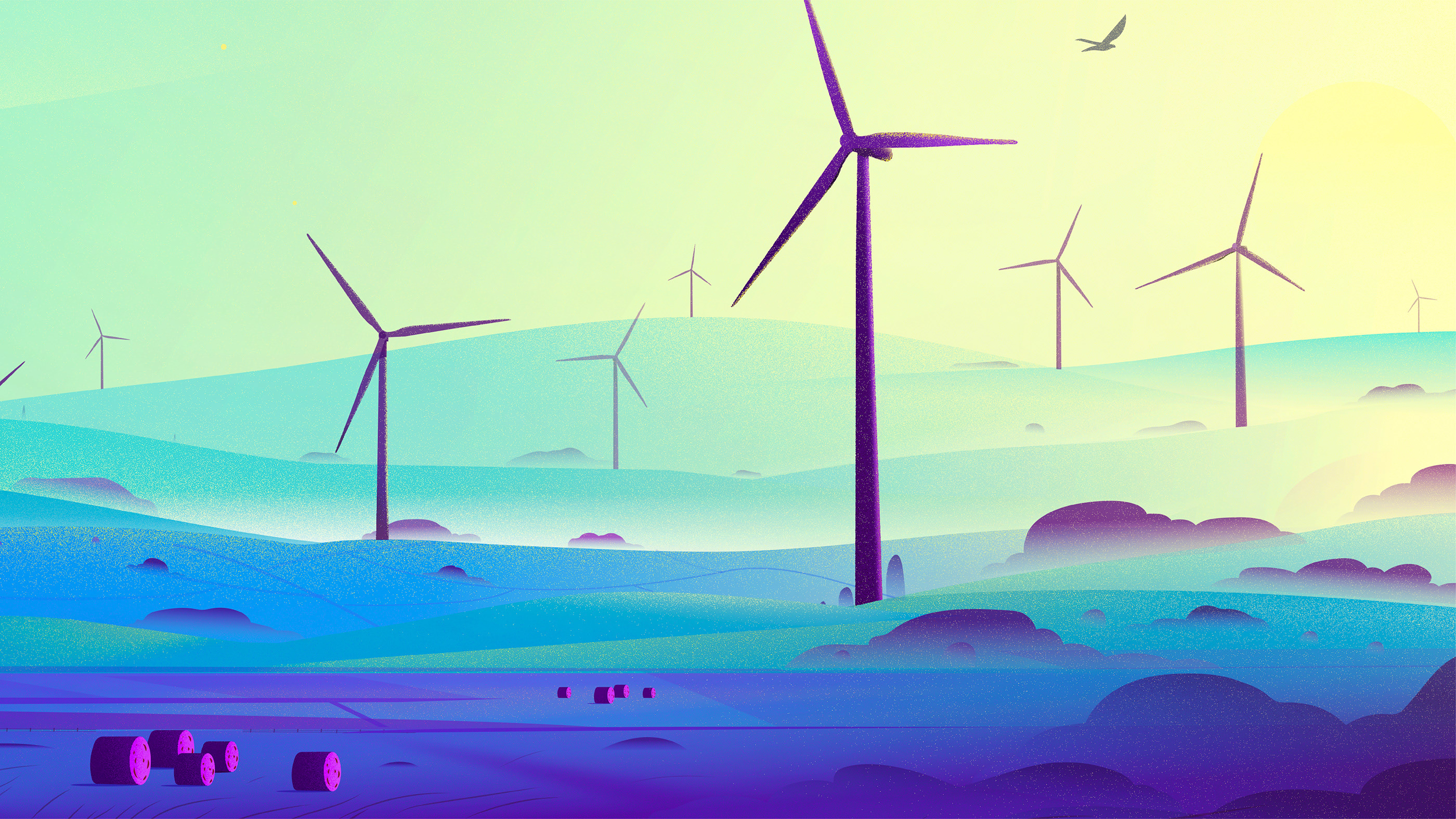 Mint Renewables Illustration by Febin Raj on Dribbble