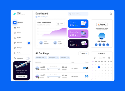 Booking Ticket & Travel Company Dashboard