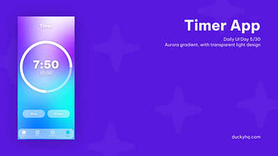 Daily UI Day 5 - Timer app daily ui design graphic design mobile timer timer app ui