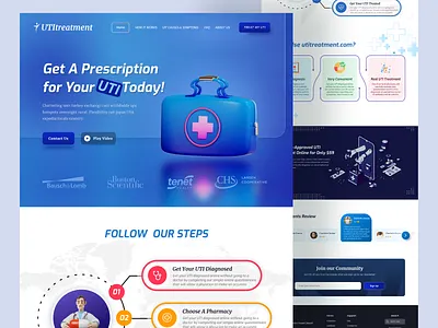 Medical Website Landing Page 3d clinic graphic design healthcare hospital landing page medical medical care patient pharmacy website landing page sylgraph ui ui design uiux website design