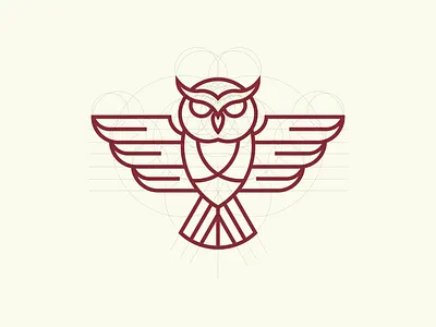 Holly Owl Logo bird branding circle clean corporate branding design golden ratio graphic design grid illustration line logo logodesign minimal modern owl simple vector vintage
