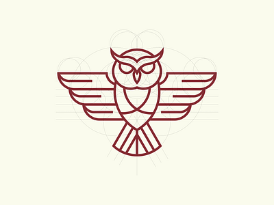 Holly Owl Logo bird branding circle clean corporate branding design golden ratio graphic design grid illustration line logo logodesign minimal modern owl simple vector vintage