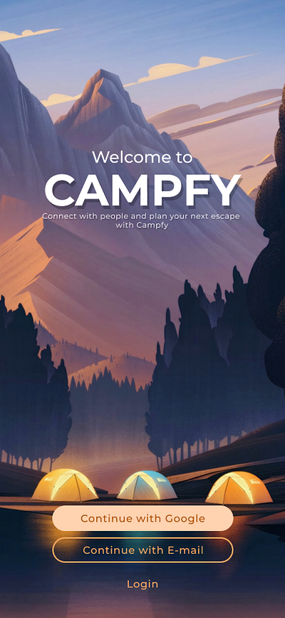 CAMPFY SIGN UP PAGE dailyui figma campingapplication