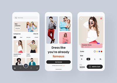 Fashion Mobile App branding design fashion fashion app ios app men fashion mobile app new website redesign ui ui design uiux uiux design ux ux design webdesign website women fashion world