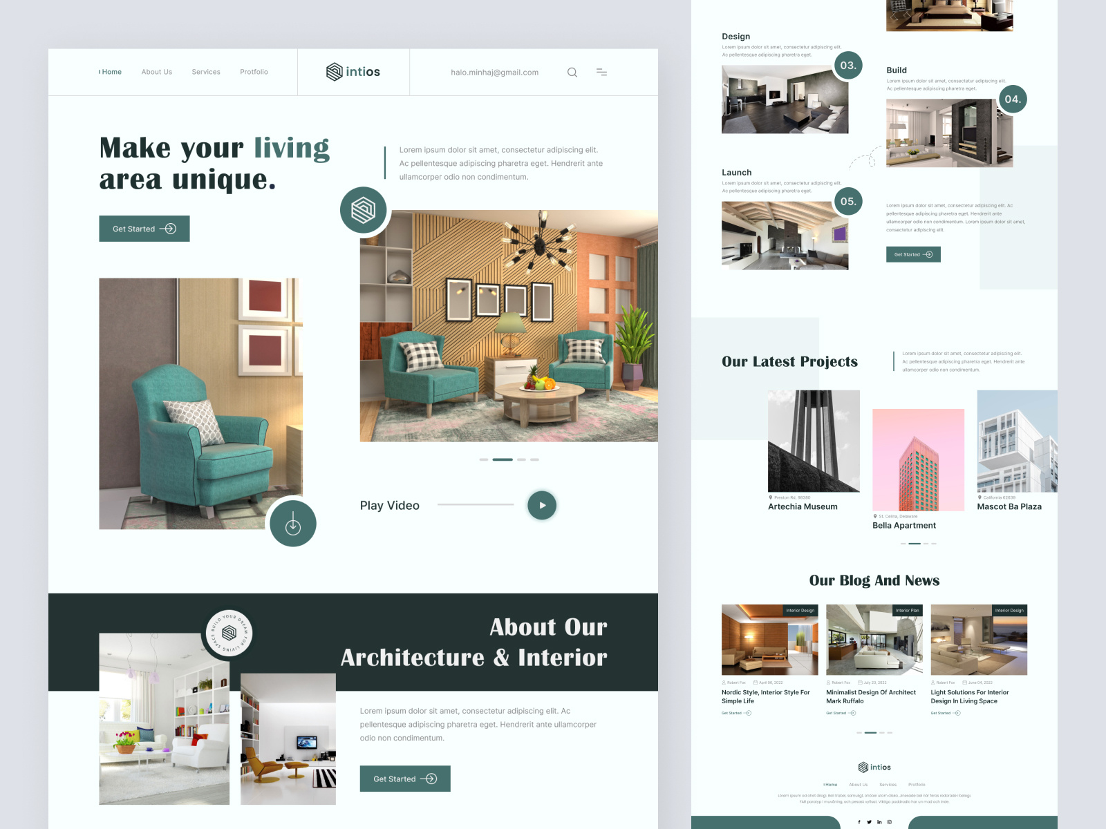 Interior Website Design by Minhaj Uddin on Dribbble