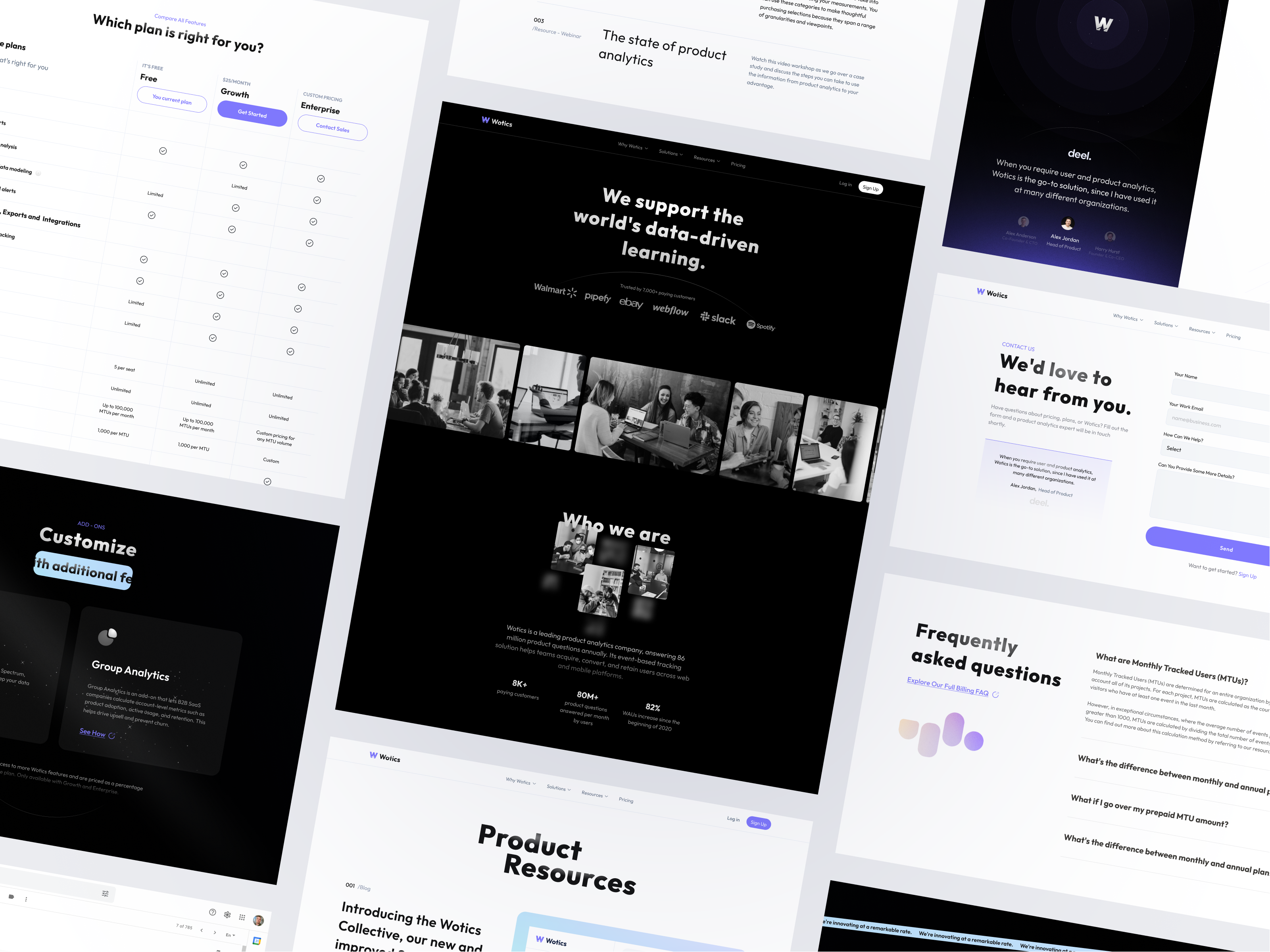 Analytics - Landing Page about us analytics chart dark mode data dipa inhouse landing page login plan product purple resources sign up statistic table ui uiux ux workflow
