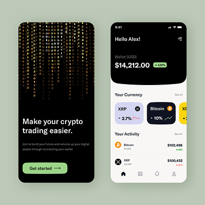 Crypto trading App app mobileappdesign product design uiux