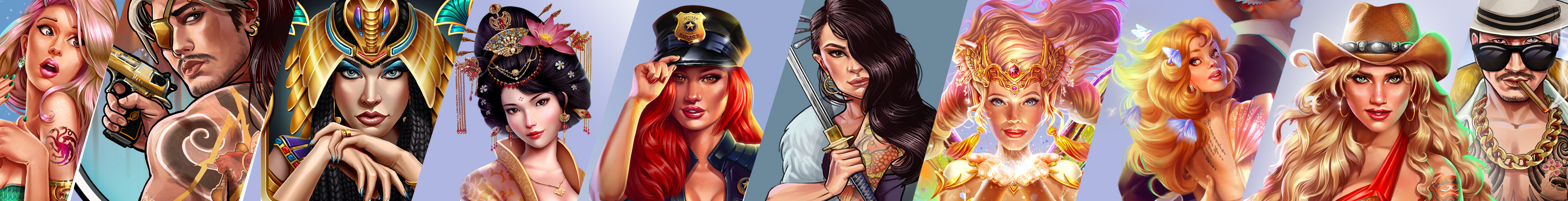 Various Characters art casino casino art casino game casual game character design illustration photoshop slot game slots