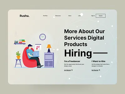 Job Website Header Design header jeader design job website header design ui uiux ux web design website design website header design