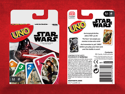 Star Wars UNO Packaging card game cards design game packaging playing cards uno