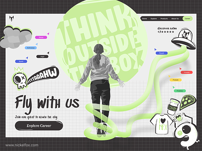 Fly With Us - Career page about us branding careerpage carrer clean design doddle graphic design illustration jobsearch joinus landing page meetus minimal team teammate typography ui ux vector