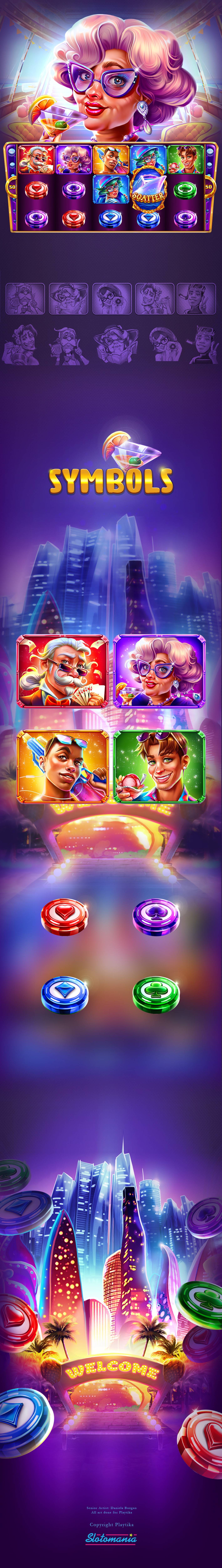 Sloto Cruise game art 2d art casino casino art casino game casual game character design design game art igaming illustration logo photoshop slot art slot game slots