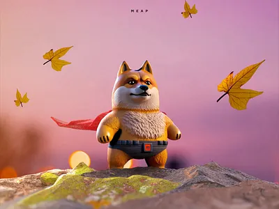 From AI to 3D animation | C4D tutorial 3d ai animal animation cartoon character dog doge illustration vietnam