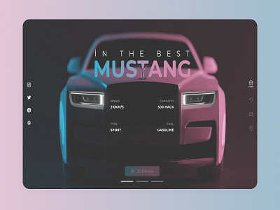 Mustang Car Web app branding design graphic design illustration logo ui ux vector