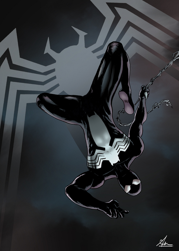 Symbiote Spiderman Artwork - Marvel Comics by 4l4n17 on Dribbble