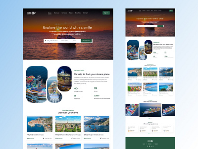 Website for Cruise Ship cruise cruise booking cruise website homepage travel ui ux web webdesign