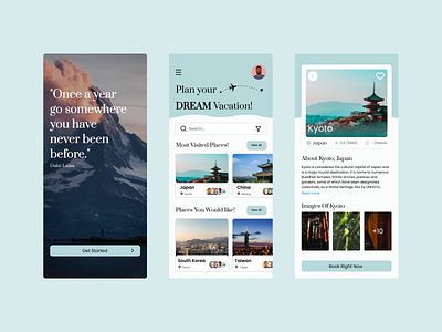 Travel App app graphic design illustration typography ui ux vector